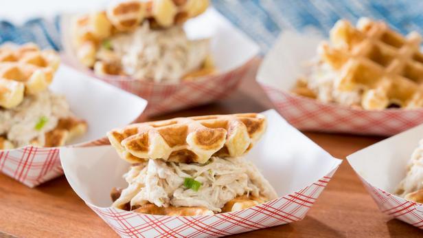 Zubereitung - Waffelsandwiches mit Pulled Chicken