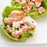 Hummersalat in Salatblättern