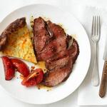 London Broil Steak mit Yorkshire Pudding