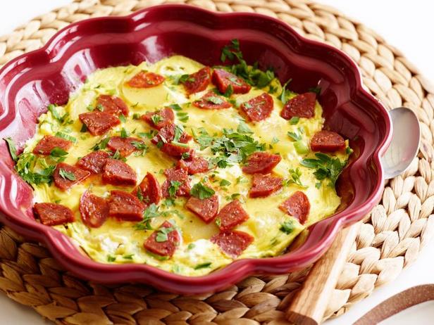 Zubereitung - Mikrowellen-Omelett mit Kartoffeln und Chorizo