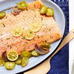 Gebackener Lachs mit Tomatillos