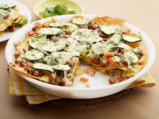 Zubereitung - Käse-Zucchini-Tortilla-Auflauf