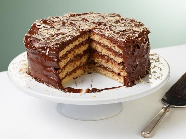 So backen Sie einen Erdnussbutter-Schokoladen-Kokosnusskuchen