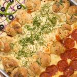 Drei Dips mit Pizzageschmack