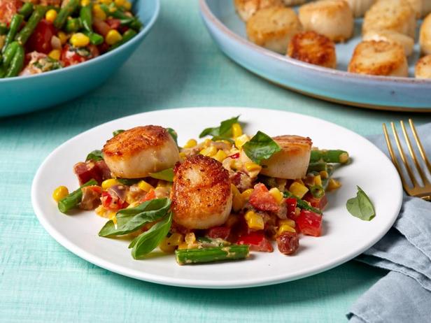 Zubereitung - Gebratene Jakobsmuscheln mit Sommer-Succotash