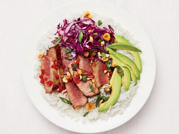 Zubereitung - Gebratener Thunfisch in Ananas-Chili-Sauce