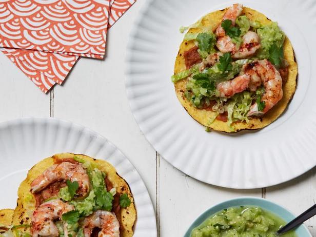 Zubereitung - Garnelen-Tostadas mit Avocado-Tomatillo-Salsa