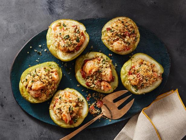 Rezept für gefüllte Chayote mit Garnelen