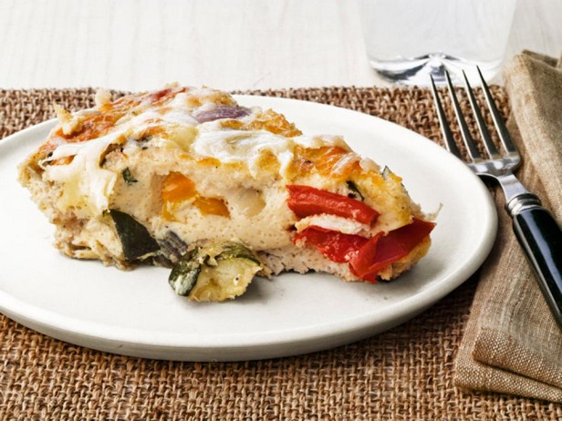 Frittata mit gebackenem Gemüse