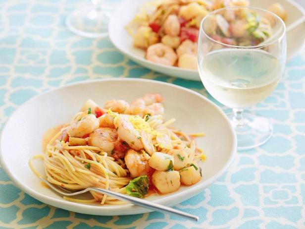 Rezept für scharfe Meeresfrüchte-Spaghetti