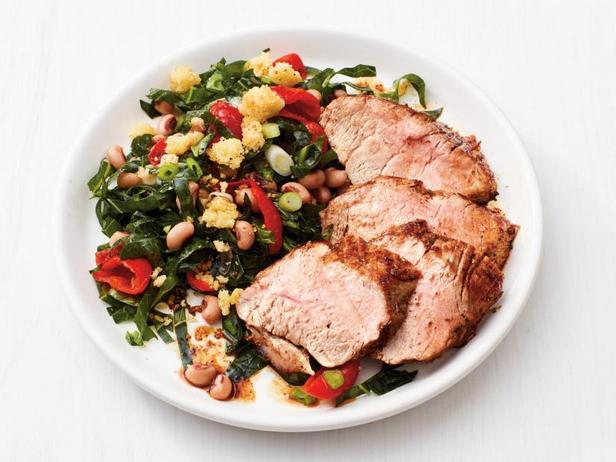 Zubereitung - Scharfes Schweinefilet mit Grünkohlsalat