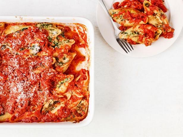 Rezept für gefüllte Muschelnudeln mit Spinat und Ricotta