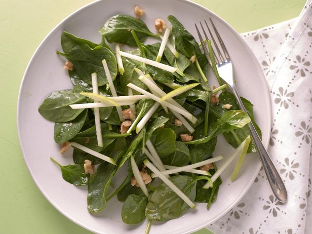 Spinat- und Grüner-Apfel-Salat