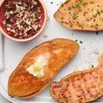 البطاطا الحلوة في قدر البخار