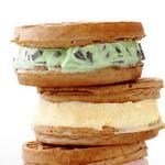 Waffel-Eiscreme-Sandwich