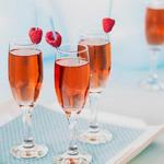 Alkoholfreier Rosé-Champagner