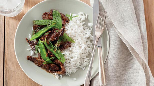 Zubereitung - Rindfleisch mit Zuckerschoten