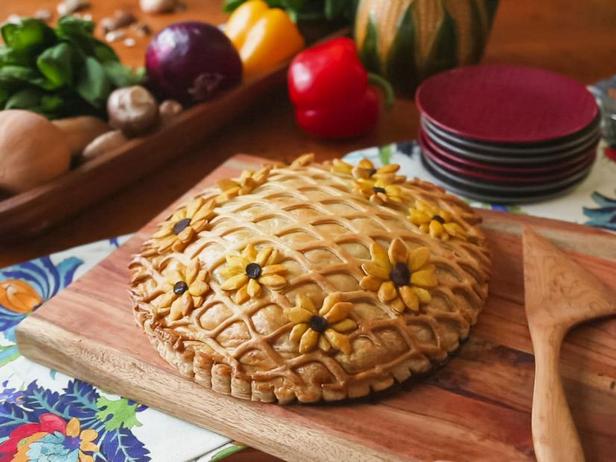 Come preparare i Pithivier "Girasoli" con verdure al forno
