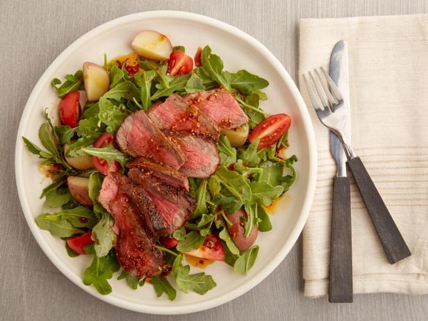 Zubereitung - Steak-, Kartoffel- und Rucolasalat