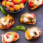 Bruschetta mit Garnelen