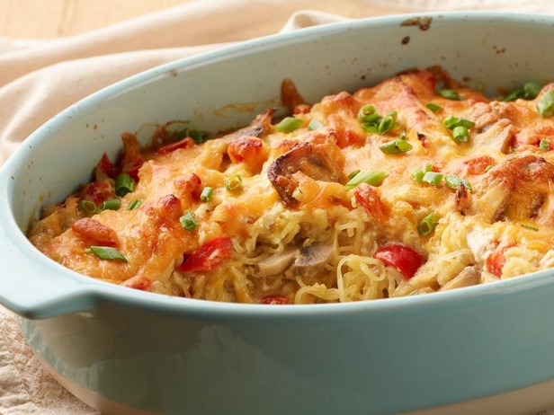 Hähnchen-Spaghettikürbis-Auflauf