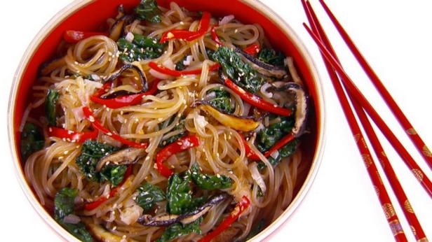 Zubereitung - Koreanische vegetarische Nudeln (Japchae)