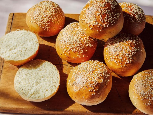 Klassische Hamburgerbrötchen