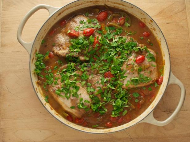 Rezept für geschmorten Schweinelendenbraten in Apfelbutter