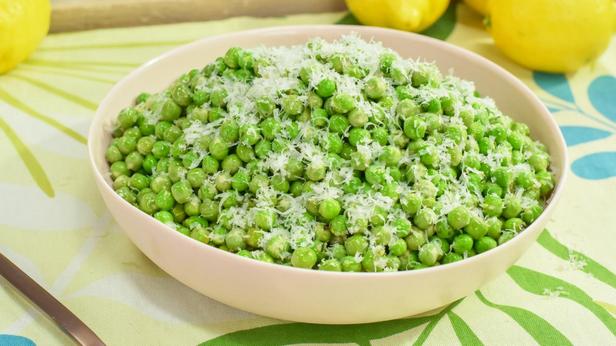 Zubereitung - Grüne Erbsen mit Zitrone und Käse