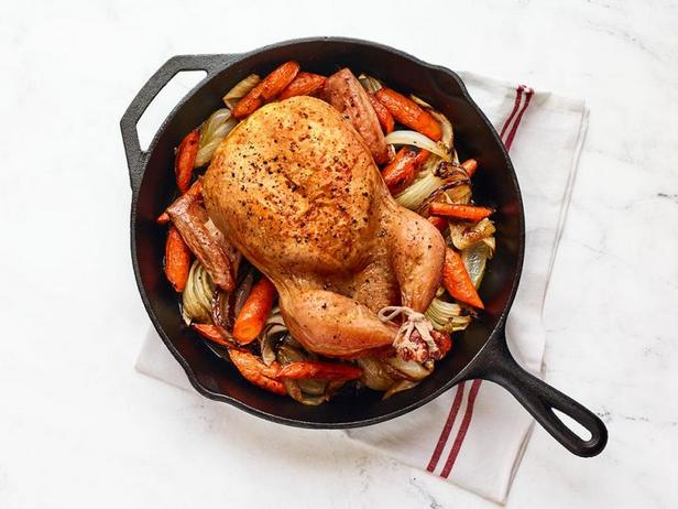 Zubereitung - Hähnchen in der Pfanne im Ofen