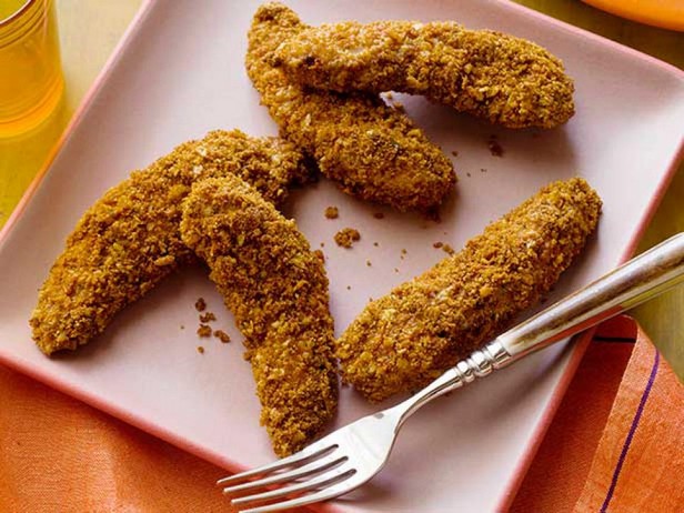 Hähnchenfinger in Honig-Nuss-Panade