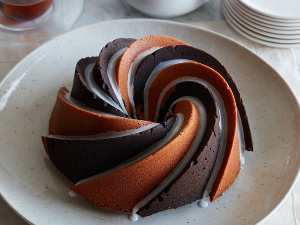 Schokoladen-Vanille-Spiralkuchen