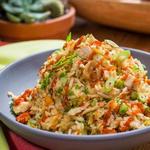 طاجن أرز مقلي مع الدجاج