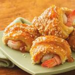Süß-saure Blätterteigtaschen mit Garnelen