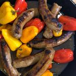 Süß-scharfe Würstchen mit Pfeffer