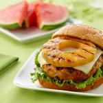 Truthahn-Teriyaki und Ananas-Burger