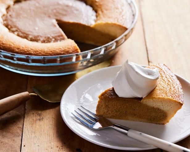 Kürbiskuchen mit Biskuitboden