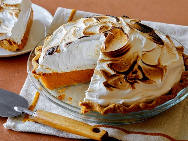 Kürbiskuchen mit Baiser
