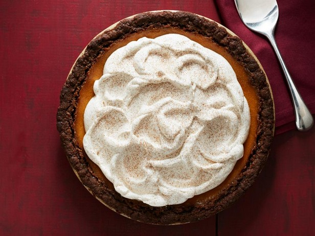 Kürbiskuchen mit Kokosmilch und Lebkuchenboden