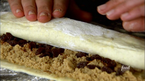 Schnelle, klebrige Brötchen aus Blätterteig