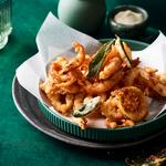 Verschiedene frittierte Meeresfrüchte