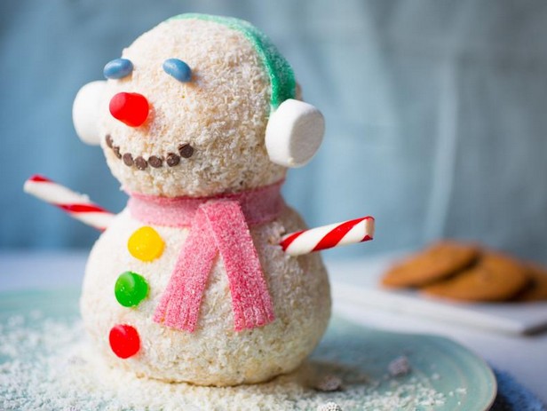Schneemann aus Frühstücksflocken