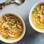 شوربة الدجاج والمعكرونة الكريمية