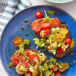 Sandwiches mit Tomatensalat
