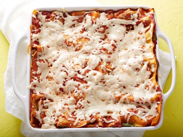 Lasagne mit Pilzen und Spinat