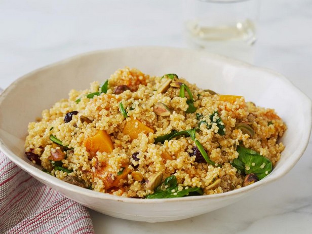 Quinoa mit geröstetem Butternusskürbis