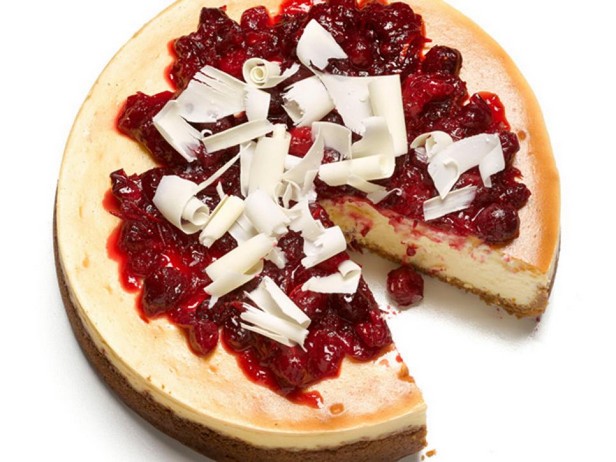 Cranberry- und Weißschokoladen-Käsekuchen