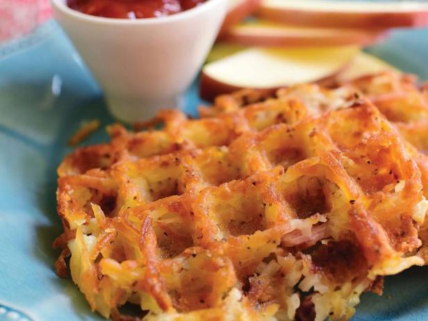 Rezept für Kartoffelrösti mit Käse und Schinken