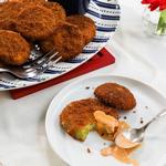 Gebratene grüne Tomaten mit Ranch-Dressing