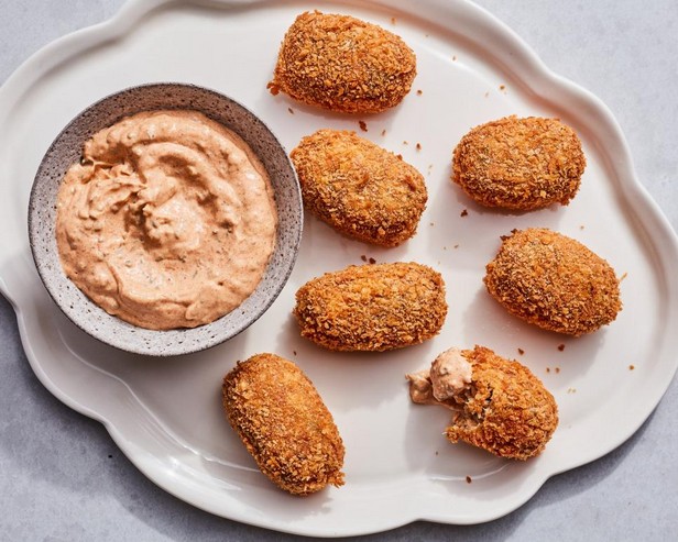 Fischkroketten mit Remouladensoße